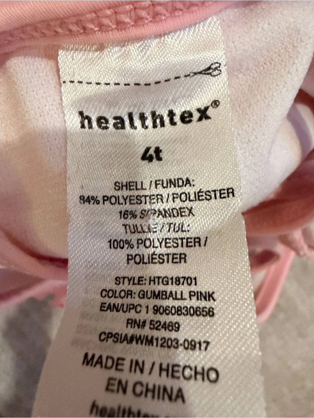 healthtex Gumball Pink Toddler Tulle Skirted Swimsuit